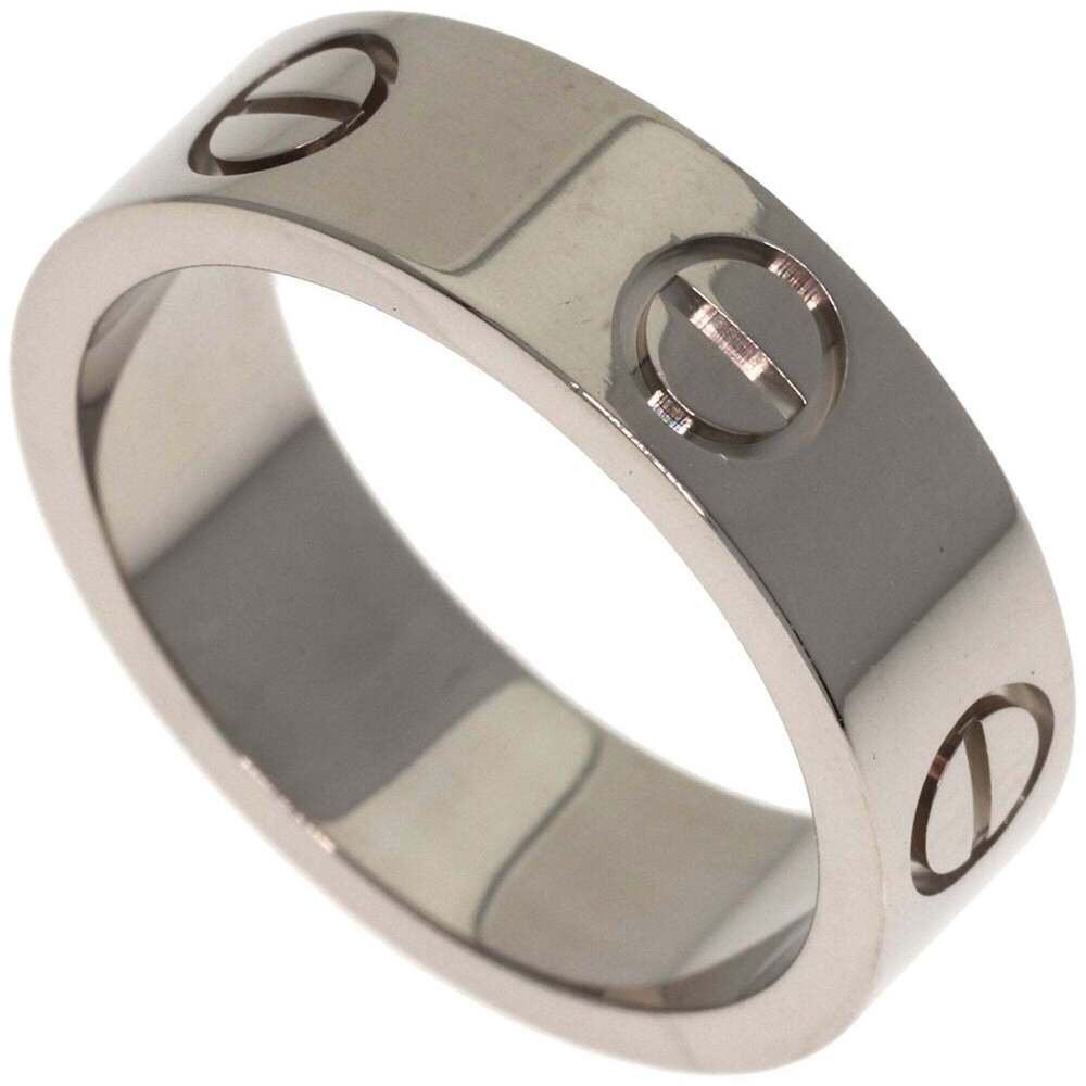 CARTIER 18k Silver Love Ring #50